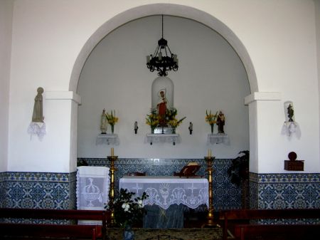 O interior da capela